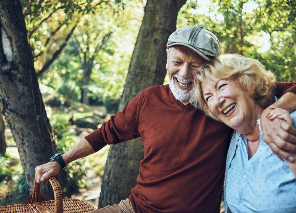 Cheerful senior couple